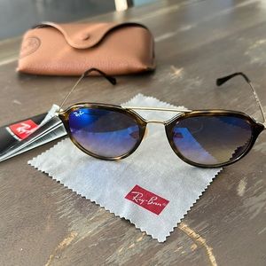 Ray-Ban Blaze Double Bridge Sunglasses in Blue Tortoise